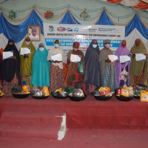 A group of caterers graduates who have successfully completed their skills training program.